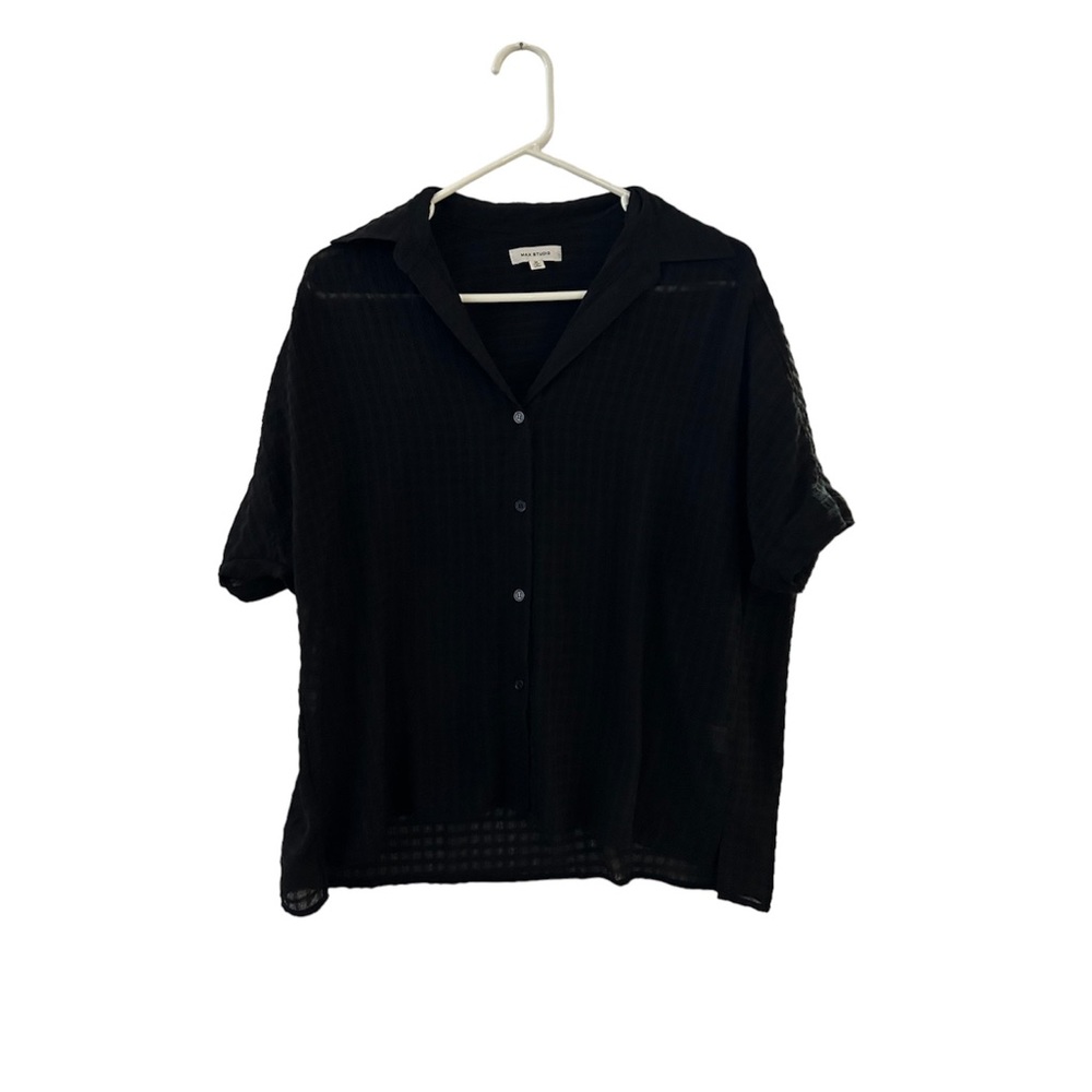 Max Studios oversized button down top 🖤🖤